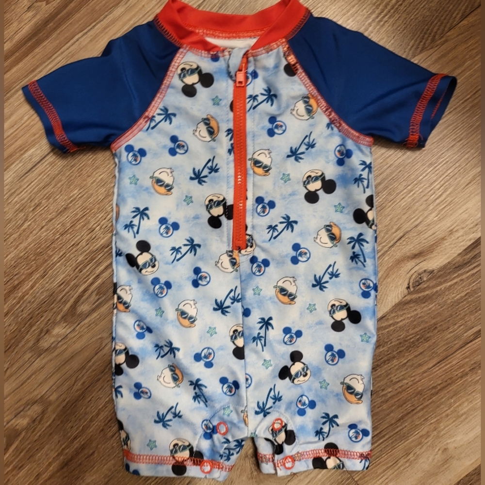 Mickey rashguard 3/6 months